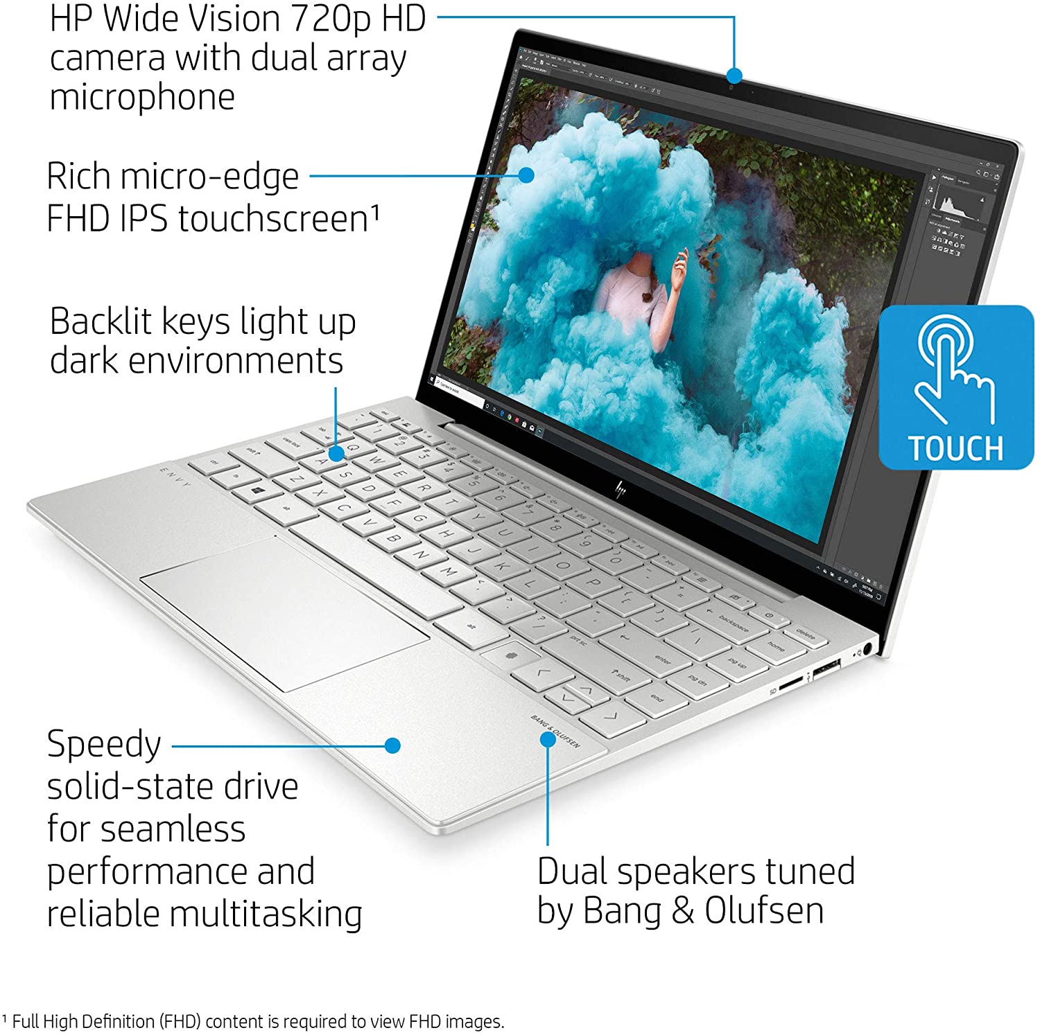 Systematisch Bevestiging aan de andere kant, HP Envy 13 Laptop, Intel Core i7-1165G7, 8 GB DDR4 RAM, 256 GB SSD Storage,  13.3-inch FHD Touchscreen Display, Windows 10 Home with Fingerprint Reader,  Camera Kill Switch (13-ba1010nr, 2020 Model) – Intech Computer shop